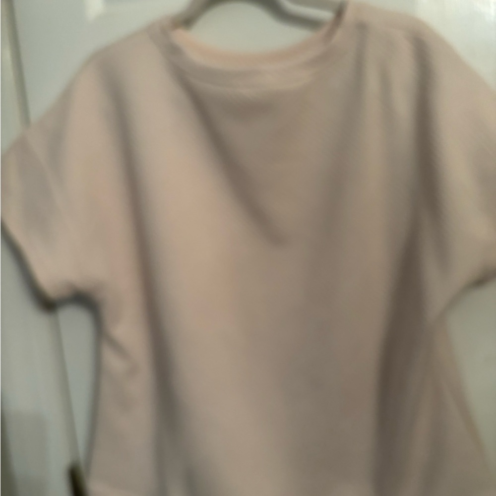 NWOT ivory textured top with shorts